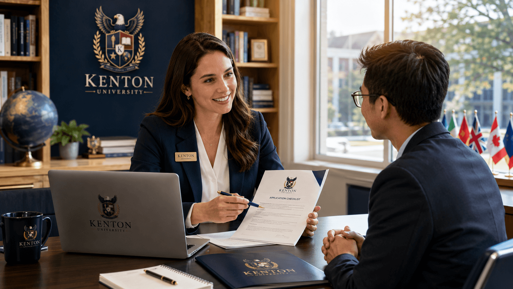 Professional learner using a laptop for online distance learning